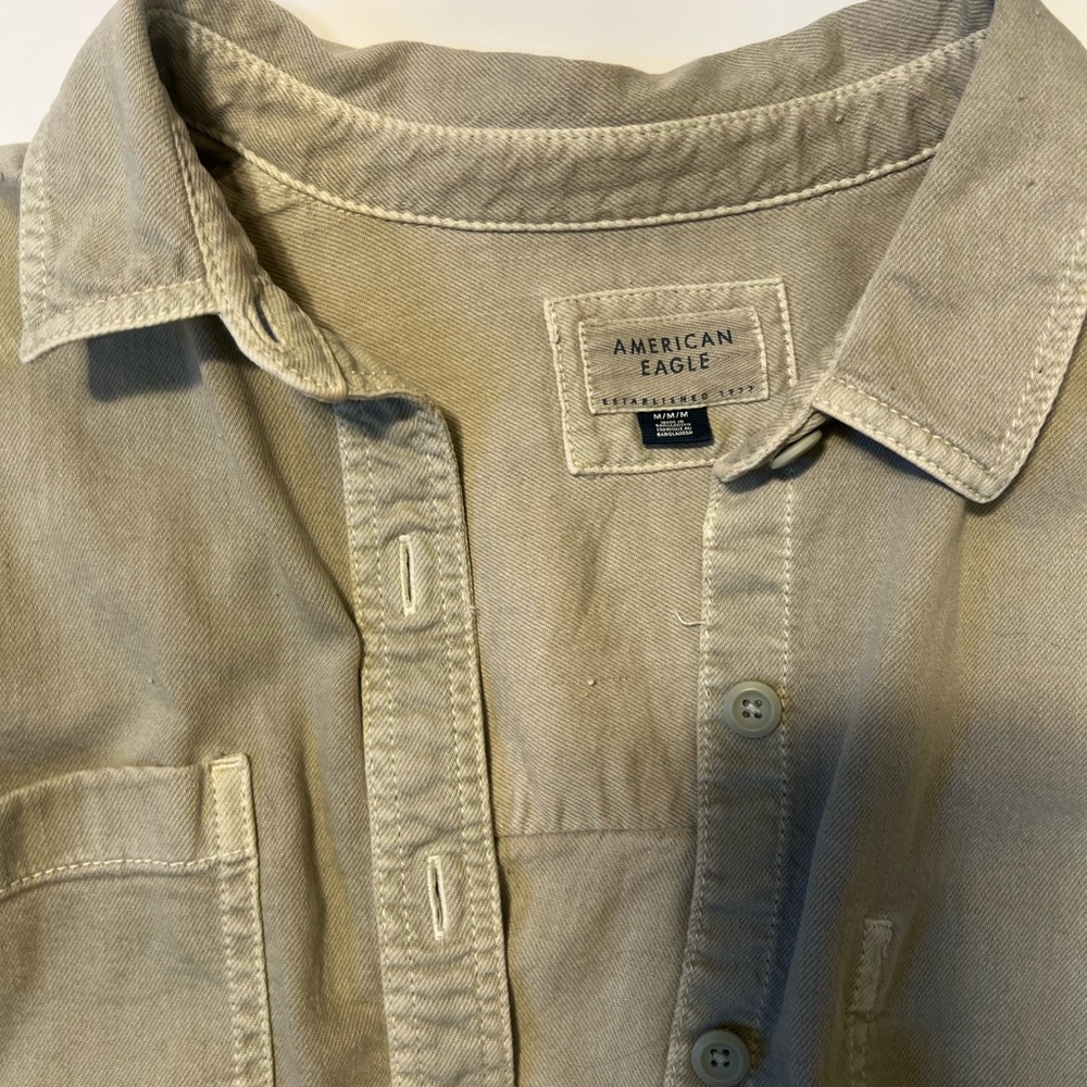 American Eagle Outfitters Khaki Utility Jacket - Picture 3 of 9